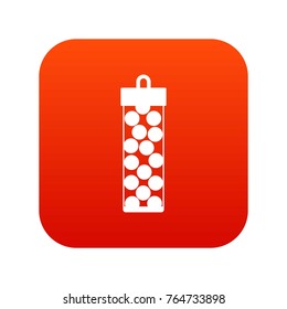 Pack with paintball bullets icon digital red for any design isolated on white vector illustration