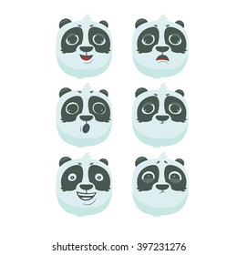 pack of panda facial expressions