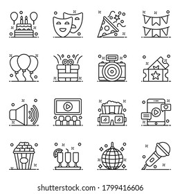 Pack of Party Line Icons 