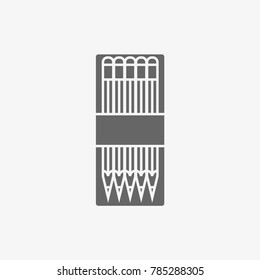 pack of pencils vector icon