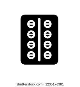 Pack pills icon, vector illustration. Flat downstairs style. Vector pack pills icon illustration isolated on white background, pack pills icon Eps10. tablet icons graphic design vector symbols.