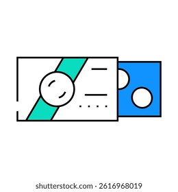 pack of pills line icon vector. pack of pills sign. isolated symbol illustration