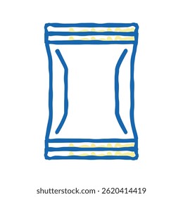 pack plastic doodle icon sketch vector. pack plastic sign. isolated symbol illustration