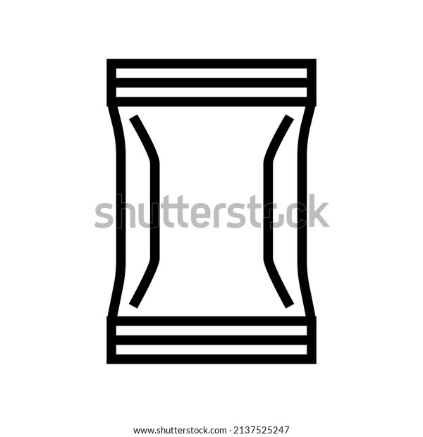 pack plastic line icon vector.\
pack plastic sign. isolated contour symbol black\
illustration