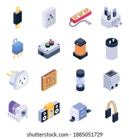 
Paquete de componentes de energía Isometric Icons 