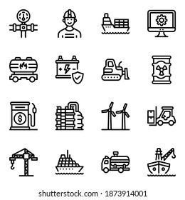 
Pack of Power Industries in Solid Icons