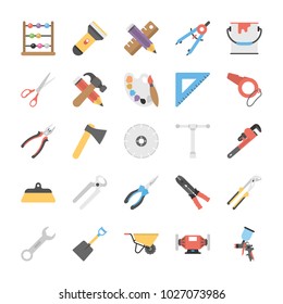 
Pack of Power Tools Flat Icons 
