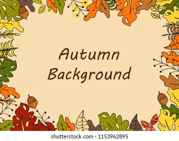 Pack of pretty autumn leaves and flowers Vector