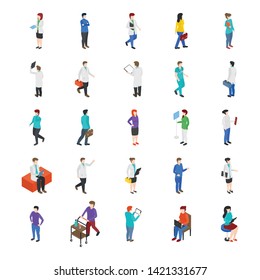 Pack Of Professional People Characters  
