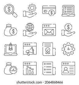 Pack of Project Management Linear Icons