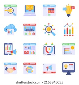 Pack of Promotion Flat Icons
