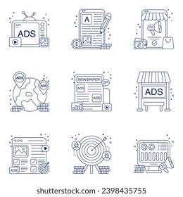 Pack of Promotion Linear Icons 

