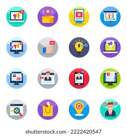 Pack of Publicity Flat Icons 

