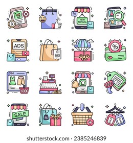 Pack of Purchase Flat Icons 

