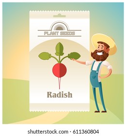 Pack of Radish seeds icon