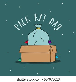 Pack Rat Day. Suitable for banner, poster, greeting card, mug, shirt, template and print advertising
