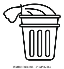 Pack recycle clean icon outline vector. Bag of trash. Recycled package