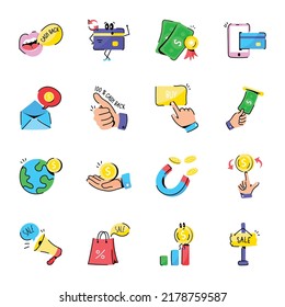 Pack of Refund and Sale Flat Stickers 
