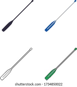A pack of rowing oar vectors