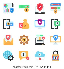Pack of Safety Flat Icons

