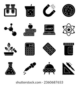 Pack of Science glyph Icons 

