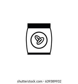 Pack with seed icon in simple style for web, infographics and creative design. Vector illustration