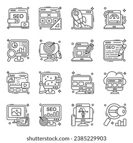 Pack of Seo Flat Icons 


