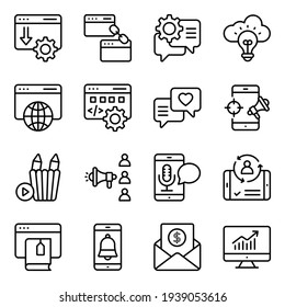 Pack of Seo Linear Icons 