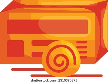 pack shape unsalted butter concept,  butterfat or Milkfat block vector color icon design, Bakery and Baked Goods symbol, Culinary and Kitchen Education sign, Recipe development stock illustration