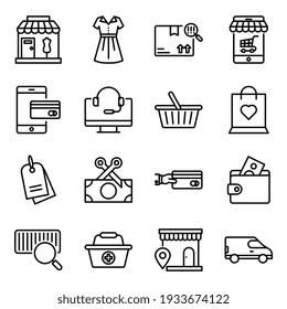 Paquete de Iconos Lineales de Compra