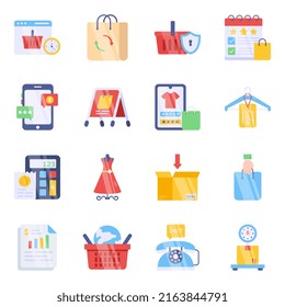 Pack of Shopping and Spending Flat Icons