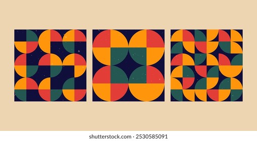 Pack with simple shape element seamless patterns.
