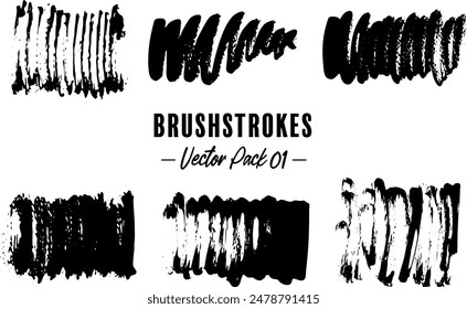 A pack of six wavy dry brushstrokes.
