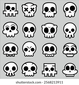 pack of skulls graffiti design