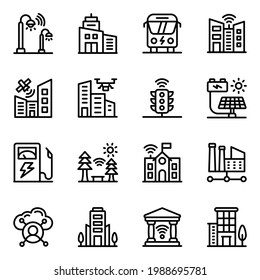Pack of Smart City Linear Icons