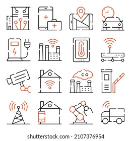 Pack of Smart City and Technology Solid Icons 


