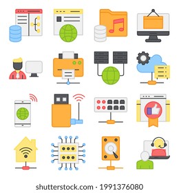 Paquete de iconos planos inteligentes para el hogar