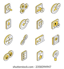 Paquete de iconos planos de redes sociales 

