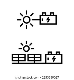 pack solar battery icon vector isolated illustration