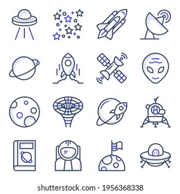 Pack of Space Flat Icons 