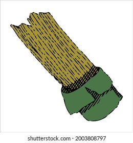 Pack of spaghetti. Vector graphics, simple image of kitchen item. For logos, books, stickers.