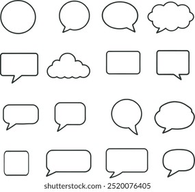 Pack of speech bubbles sketches