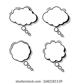 Pack of speech bubbles sketches