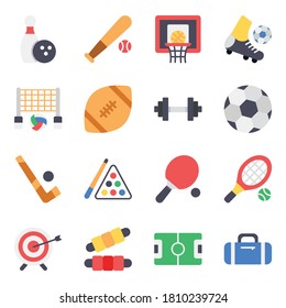 Pack of Sports Flat Icons 