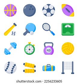 Pack of Sports Flat Icons 

