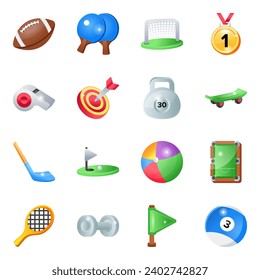 Pack of Sports Flat Icons

