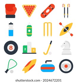 Pack of Sports Instruments Flat Icons