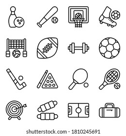 Pack of Sports Line Icons 