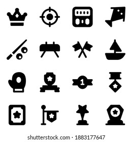 
Pack of Sports and Rewards Solid Icons 