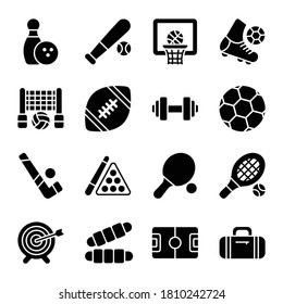 Pack of Sports Solid Icons 